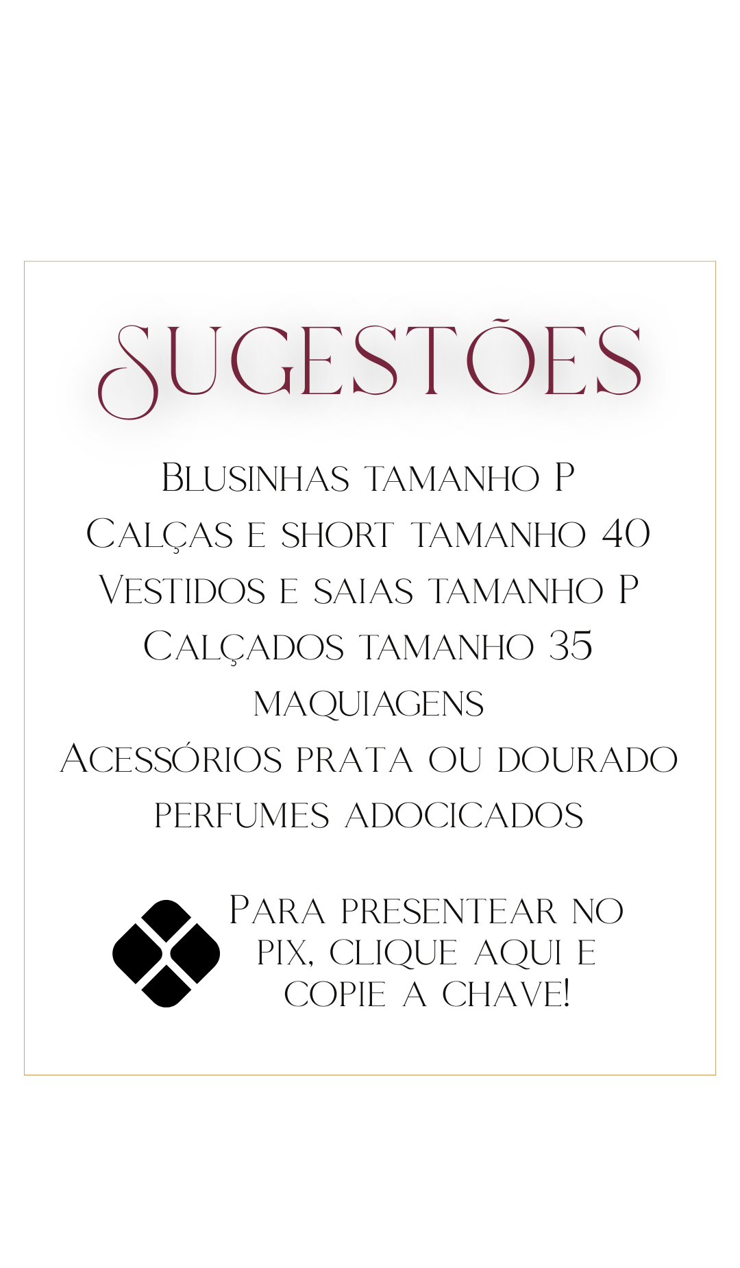 Sugestões de presente