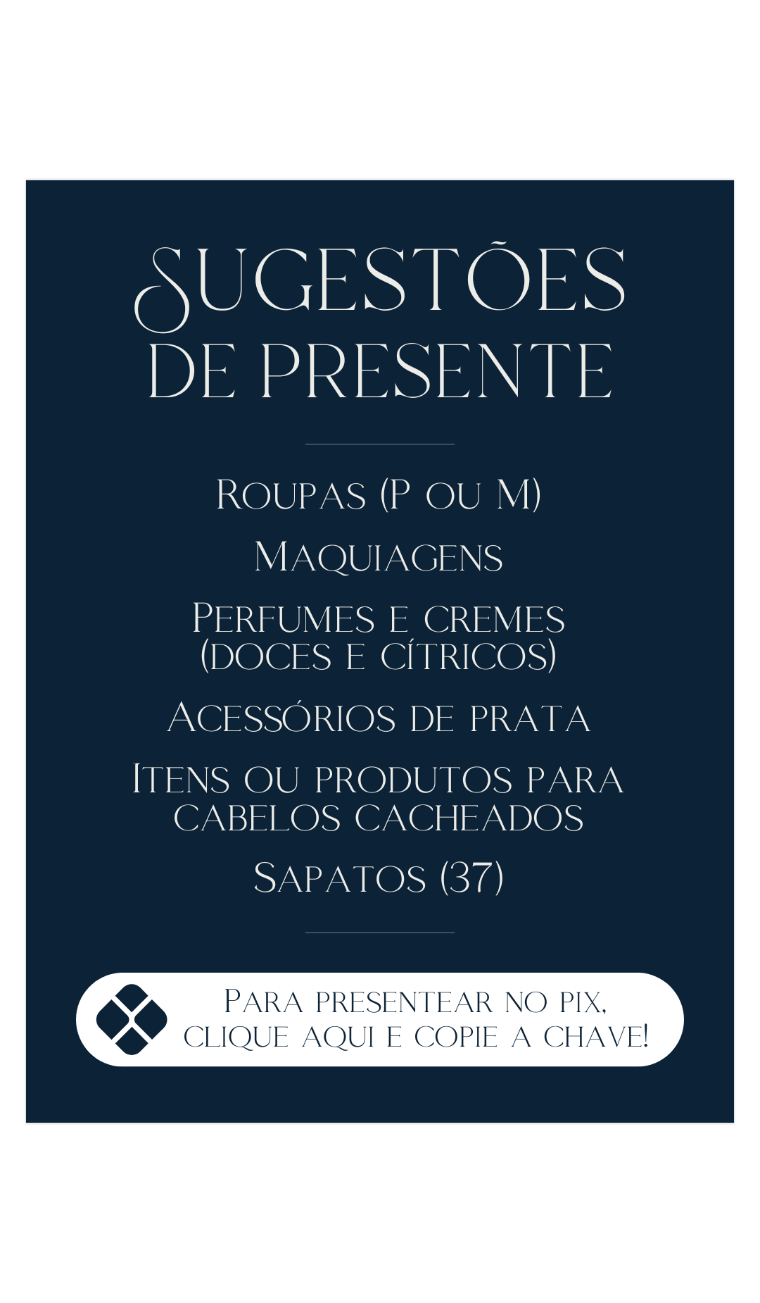 Sugestões de presente